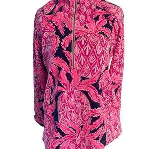 Lily Pulitzer Skipper popover in Coco  Safari pullover